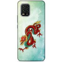 Xiaomi Mi 10 Lite Kılıf Dragons (25) Antişok Kapak Tatoo Sarı Kırmızı Ejderha