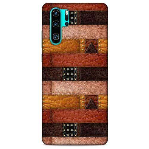 Huawei P30 Pro Kılıf Patchwork (33) Hybrid Kılıf Kahve Toz Pembe
