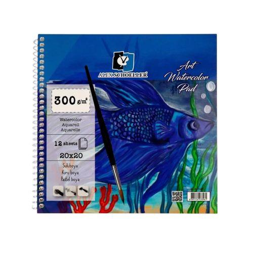 ALEX ART SULUBOYA DEFTERİ  ( 20 * 20 cm)  300 gram 12 Yaprak ( ALX-3961)