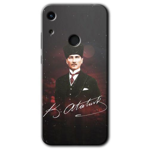 Honor 8A Kılıf HD Desen Baskılı Arka Kapak - Kemal Atatürk