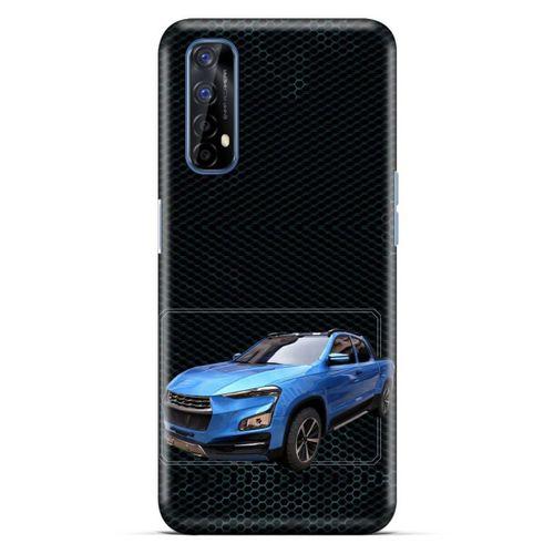 Lopard Oppo Realme 7 Uyumlu Kılıf PickUpX (21) Koruyucu Kapak Parliement Mavi