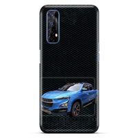 Lopard Oppo Realme 7 Uyumlu Kılıf PickUpX (21) Koruyucu Kapak Parliement Mavi