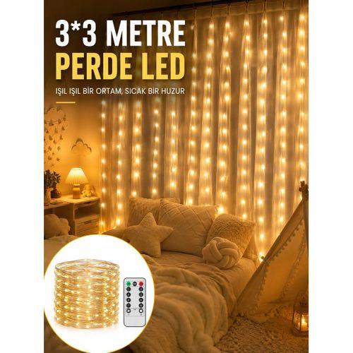 3x3 Metre Perde Led Işık – Parti Ve Bahçe Dekorasyonu Yeni Nesil