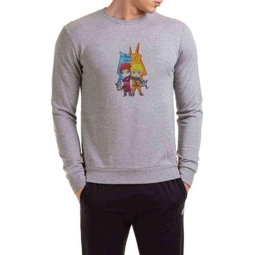Naruto Tailed Beasts Baskılı Gri Erkek Sweatshirt
