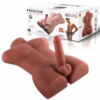 PTM Grayson - Anal Girişli 16 CM Yapay Penis Erkek Zenci Realistik Manken Yarım Vücut Dildo