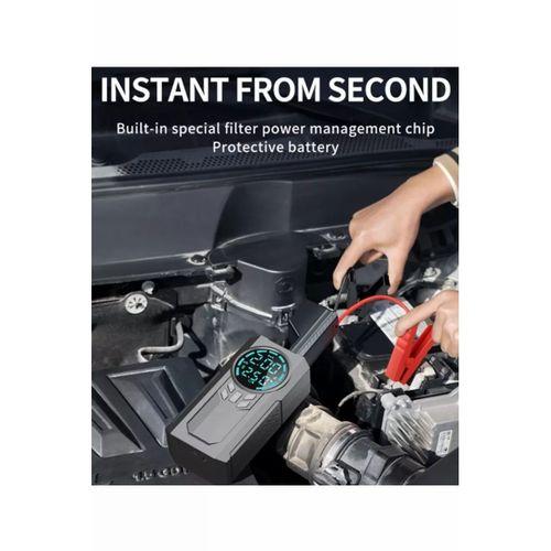 Şarjlı 8.000 Mah Taşınabilir Çanta Araç Akü Şarj Takviyeli Işıklı Hava Kompresörü Powerbankli