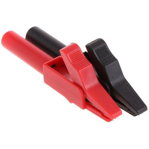 IC-243B 4Mm Banan Jak Girişli Krokodil CatII (2li Takım Siyah-Kırmızı)