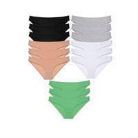 15 Adet Süper Eko Set Likralı Kadın Slip Külot Siyah Ten Gri Beyaz Yeşil