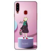 Samsung Galaxy A20s Kılıf FunnyMaX (8) Baskılı Kılıf Pembe Mavi