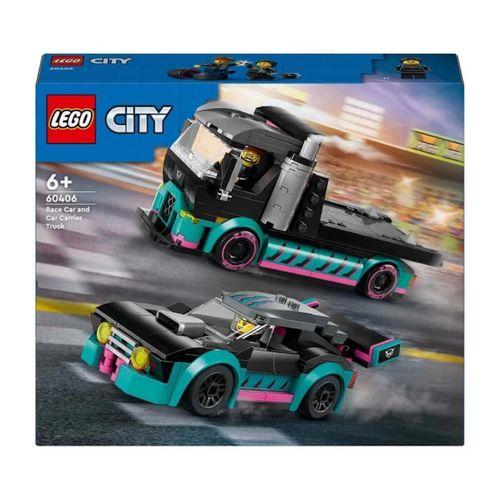 Nessiworld LEGO City Yarış Arabası ve Araba Taşıyıcı Kamyon 60406