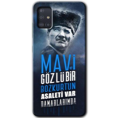 Samsung Galaxy A51 HD Baskılı Kılıf + 9D Tam Ekran Koruyucu - Bozkurt Atatürk