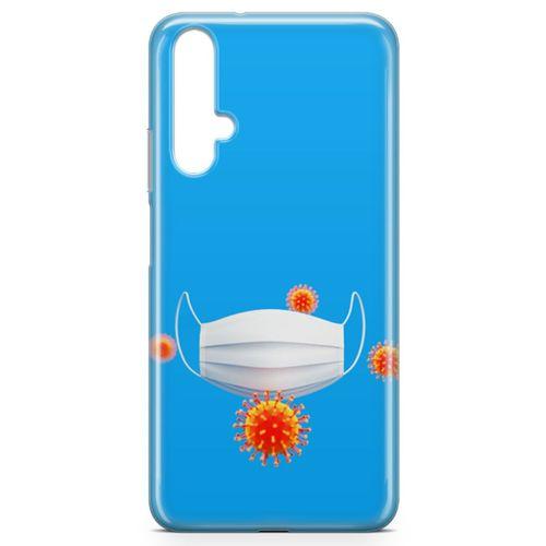 Huawei Nova 5t Kılıf Maske Ve Virusler Arka Kapak Koruma Desenli Full Koruyucu