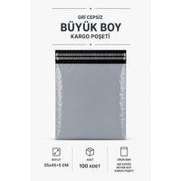 Gri Cepsiz Büyük Boy Kargo Poşeti 35x45+5 Cm 100 Adet