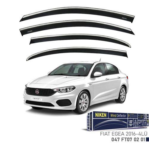 Fiat Egea Uyumlu 2016-2020 Kromlu Cam Rüzgarlığı 4'Lü
