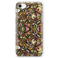 Apple iPhone SE 2020 Kılıf Ressam Doodle Arka Kapak Koruma Desenli Full Koruyucu