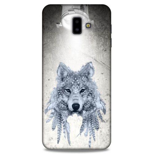 Lopard Samsung Galaxy J6 Plus Uyumlu Kılıf Tattoo's (48) Bumper Kılıf Kızılderili Kurt