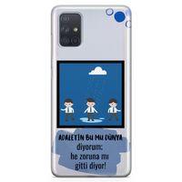 Samsung Galaxy A71 Kılıf Adaletin Bumu Dünya Arka Kapak Koruma Desenli Full Koruyucu