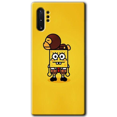 Galaxy Note 10 Plus Kılıf HD Desen Baskılı Arka Kapak - Sünger Bob + Kırılmaz Cam