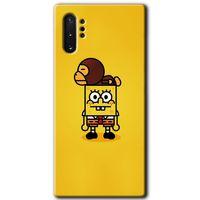 Galaxy Note 10 Plus Kılıf HD Desen Baskılı Arka Kapak - Sünger Bob + Kırılmaz Cam