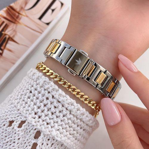 Wesse Elite Çelik Kordon Kararmaz Renk Atmaz Bayan Kol Saati 30Mt Suya Dayanıklı+Bileklik BLS1149.03