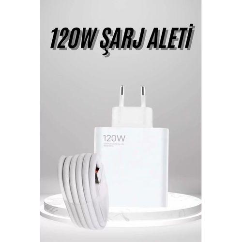 Type C Yüksek Hızlı Şarj Aleti Beyaz 120w Ultra Uzun Ömürlü