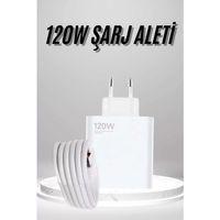 Type C Yüksek Hızlı Şarj Aleti Beyaz 120w Ultra Uzun Ömürlü