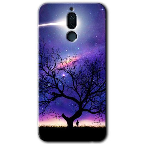 Potkal Hediye Fabrikası Huawei Mate 10 Lite HD Baskılı Kılıf + 9D Tam Ekran Koruyucu - Uzay Silüet