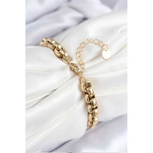 316L Çelik Halat Zincir Model Gold Renk Kadın Bileklik