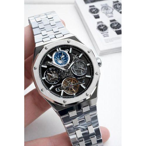 Ferrucci Otomatik Ve Kurmalı Güneş Ve Mehtap Kadranlı 2 Yıl Garantili Erkek Kol Saati BFC.M3571.S1