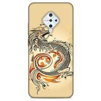 İnfinix Zero 8 Kılıf Dragons (27) Tasarımlı Kılıf Siyah Ejderha Dövmesi