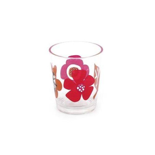 2 Adet Kalemlik Kırmızı Papatya Desenli Ofis Gereci 8X8X9Cm