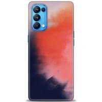 Oppo Reno 5 Pro Kılıf HD Baskılı Kılıf - Sisli Turuncu + Tam Ekran Koruyucu