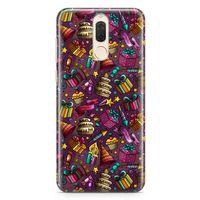 Huawei Mate 10 Lite Kılıf Parti Malzemeleri Doodle Arka Kapak Koruma Desenli Full Koruyucu