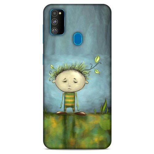 Samsung Galaxy M30s Kılıf Depresyon (23) Ultra Koruma Kılıfı Siyah Gri