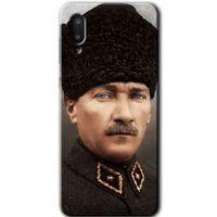 Potkal Hediye Fabrikası Samsung Galaxy A02 Kılıf HD Desen Baskılı Arka Kapak - Başkomutan Atatürk
