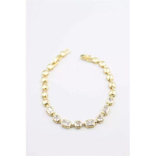 Taşlı Vip Bileklik - Altın