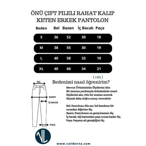 Önü Çift Pileli Fermuarlı Beli Lastikli Jogger Erkek Pantolon - Füme