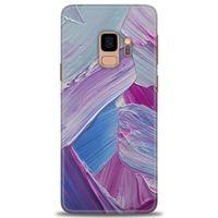 Samsung Galaxy S9 Kılıf HD Baskılı Kılıf - Purple + Tam Ekran Koruyucu