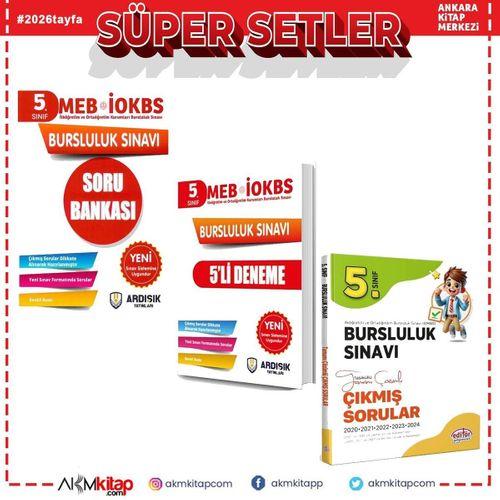 Ardışık 5.Sınıf Bursluluk Soru Deneme ve Editör Çıkmış Sorular Seti 3 Kitap