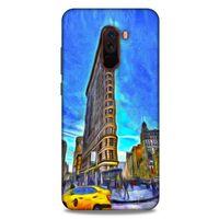 Xiaomi Pocophone F1 Kılıf Dünya Mimarisi (7) Telefon Kılıfı Flat Iron New York