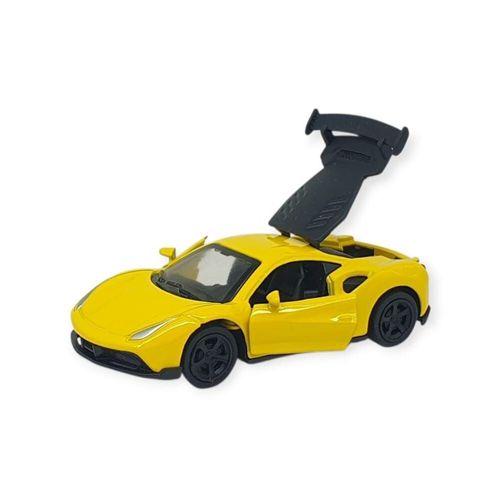 Çek Bırak Metal Küçük Arabalar 8 cm - 6411A-17 - Sarı