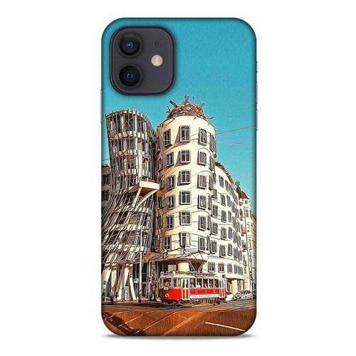 Apple iPhone 12 Kılıf Dünya Mimarisi (35) Fit Design Kılıf The Dancing House Çekya