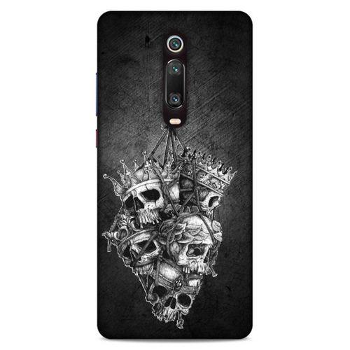 Lopard Xiaomi Redmi K20 Uyumlu Kılıf Tattoo's (47) Crystal Flex Kılıf Kafatasları