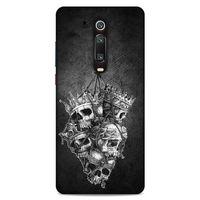 Lopard Xiaomi Redmi K20 Uyumlu Kılıf Tattoo's (47) Crystal Flex Kılıf Kafatasları