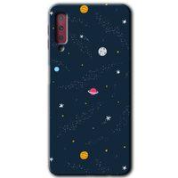 Galaxy A7 2018 Kılıf HD Desen Baskılı Arka Kapak - Çizim Gezegen