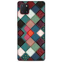 Samsung Galaxy Note 10 Lite Kılıf Patchwork (18) Telefon Kılıfları Pembe Yeşil