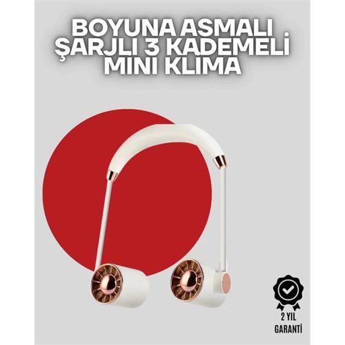 Boyuna Asılan Taşınabilir Küçük Fan | Turbo Motor, 5 Kanat, Katlanabilir Gövde