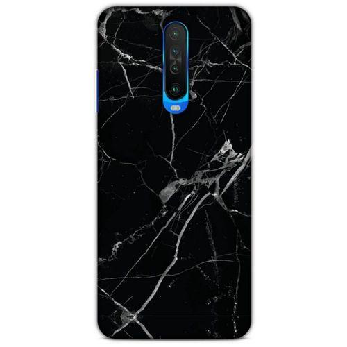 Mermer Desenli (17) Tema Tasarım Kılıf Siyah Xiaomi Redmi K30 5G Kılıf