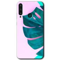 Huawei Y6P Kılıf HD Desen Baskılı Arka Kapak - 3D Yaprak