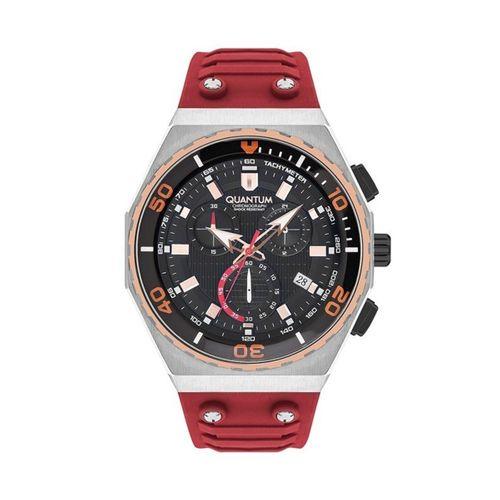 Quantum HNG1012.358 Quartz Kronograf Silikon Kırmızı 49 mm Erkek Kol Saati